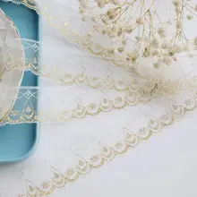 金糸刺繍レース生地【柔らかいレース・広幅・旗袍用】