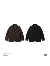 シンプルなテクスチャーのジャケット【ゆったりしたカジュアルデザイン】