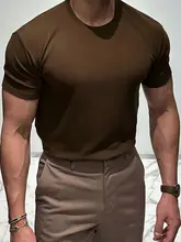 半袖Tシャツ メンズ クルーネック ホワイト ストレッチ フィット マッスルフィット ジム スポーツ 夏