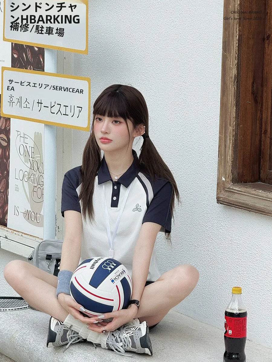 体育祭 コーデ おすすめ：オリジナルJK制服体操服【夏用・ポロ襟・短袖・カジュアル】（セットアップ対応）