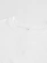 快適な着心地！長袖女性用純綿Tシャツ【白・春秋用・クルーネック・ルーズフィット・外出可能】