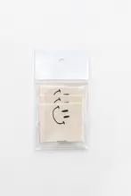 ハッピーベアの装飾用布タグ【手作り・純綿・笑顔デザイン】