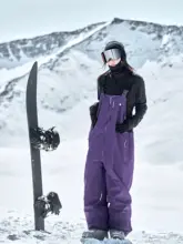 AWKA 防風・防水仕様のスノーボード用サロペットパンツ【冬季保温・男女兼用】（セットアップ対応）