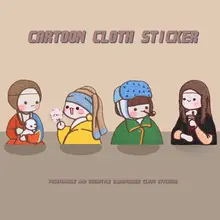 可愛いコットンガールシリーズ刺繍付き麻布袋【スマホケース・Switch用・DIY装飾】