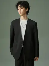 メンズカジュアルスーツジャケット【デザイン性・抗しわ・春秋用】