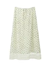 ブラックレース花柄スカート女性の夏のファッションカジュアル