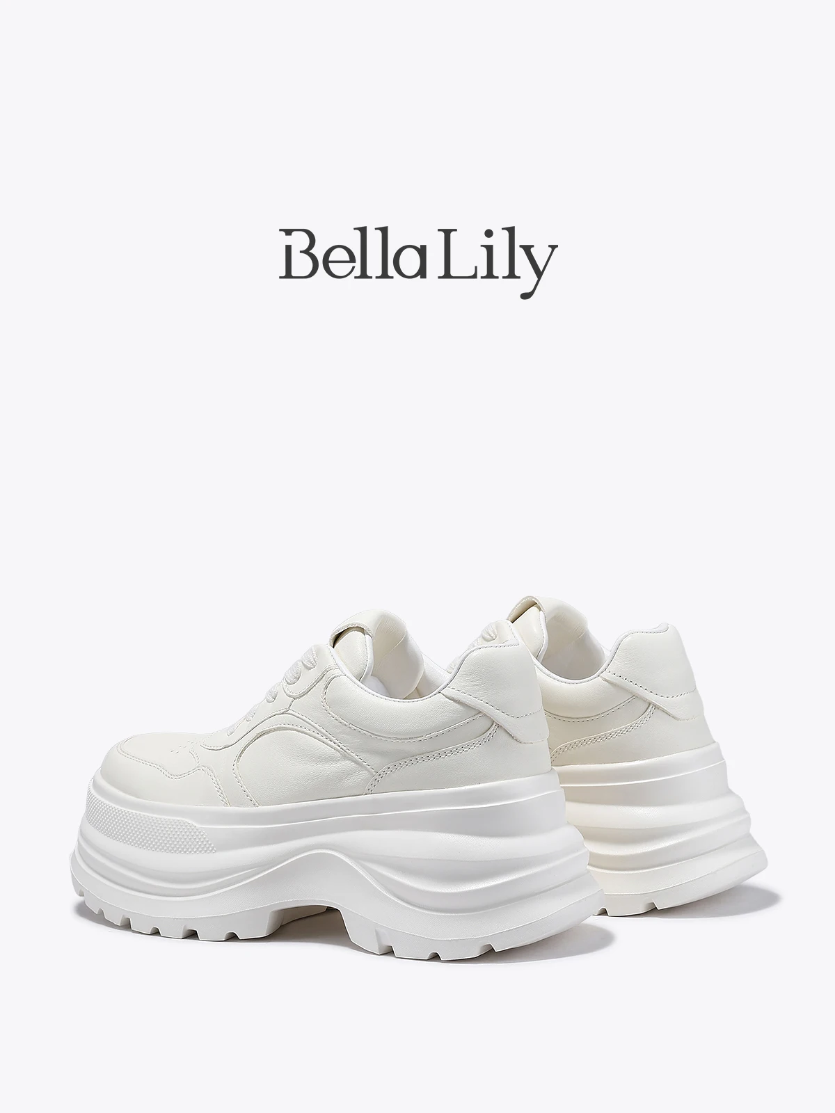 女性向けフラットシューズ 歩きやすい ブランドとしてのBella Lily 白スニーカー