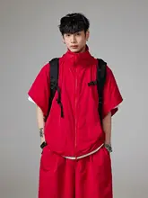 高級感のあるフィットのレッドアウター【機能的・男女兼用・アクティブ＆カジュアル】（セットアップ対応）