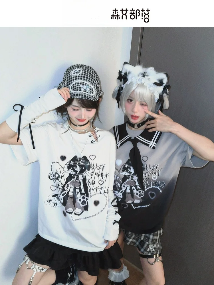 同人Tシャツオーダーで選ぶユニークなデザインの漫画プリント半袖Tシャツ