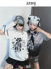 半袖Tシャツ レディース グラフィックプリント Y2K 甘辛MIX デザイン性 夏