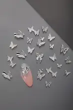 立体浮彫りバタフライネイルデコレーション【熔岩エフェクト・混合アクセサリー】