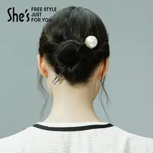 優雅なパールデザインのU型ヘアピン【新中式・丸みのあるスタイル】
