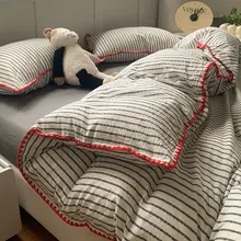 純綿製 寝具4点セット【洗えるコットン・ベッドカバー・学生用・シングル】