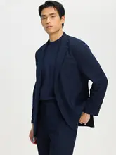 構造のないお手入れ不要な春夏用メンズニットジャケット【カジュアル通勤・スーツスタイル】（セットアップ対応）