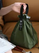 おしゃれな保温ランチバッグ【キャンバス・厚手・ショルダー付き・ピクニック用】