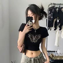 K-POPアイドルパフォーマンス用ジャズダンスTシャツ【ブラック・短袖】
