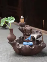創造的な小花器【禅スタイル・倒流香炉・陶器の小僧さん】