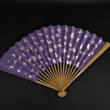 華やかな金箔が施された中国風折り扇【玉竹製・入門用】