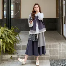 秋の雰囲気を演出する女性用秋服【ハイエンドスタイル・半身スカート・三点セット（セットアップ対応）】