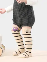 春夏用ベビー長筒ソックス【純綿・足を締め付けない・膝上丈・秋冬対応】