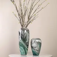 高級感のあるアートガラス花瓶【インテリア装飾・リビング・玄関・ダイニング用】