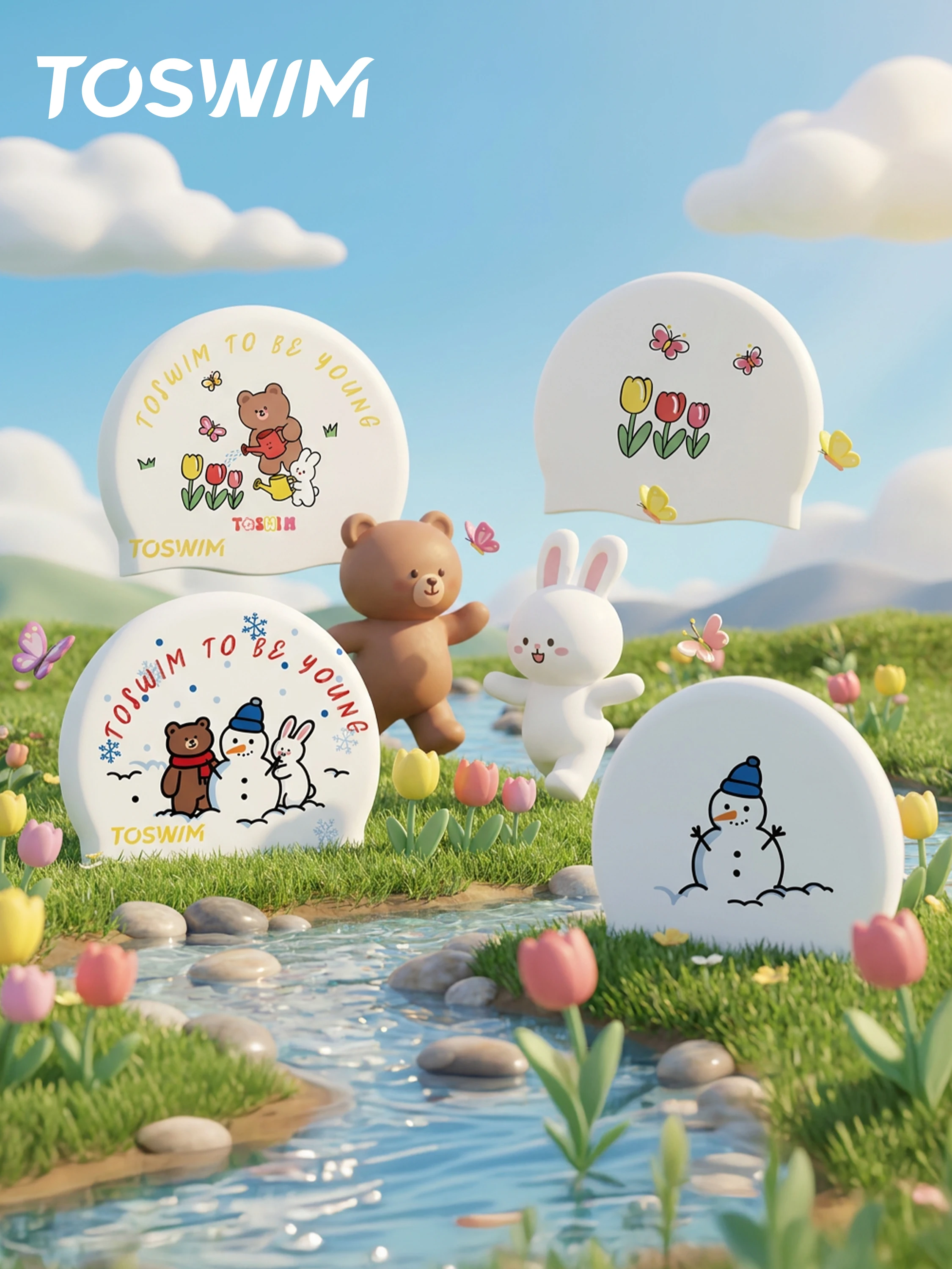 子供の水泳に欠かせない「かわいいキャラクター」のスイムキャップ、どう選ぶ？