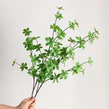 北欧風の人工観葉植物【吊り下げ鐘型・長いマツムシ草の枝・リビング用装飾】