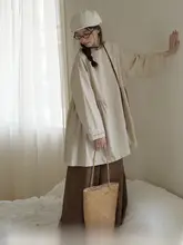 レース長袖フリルブラウス【秋用・ゆったりシルエット・女性用】