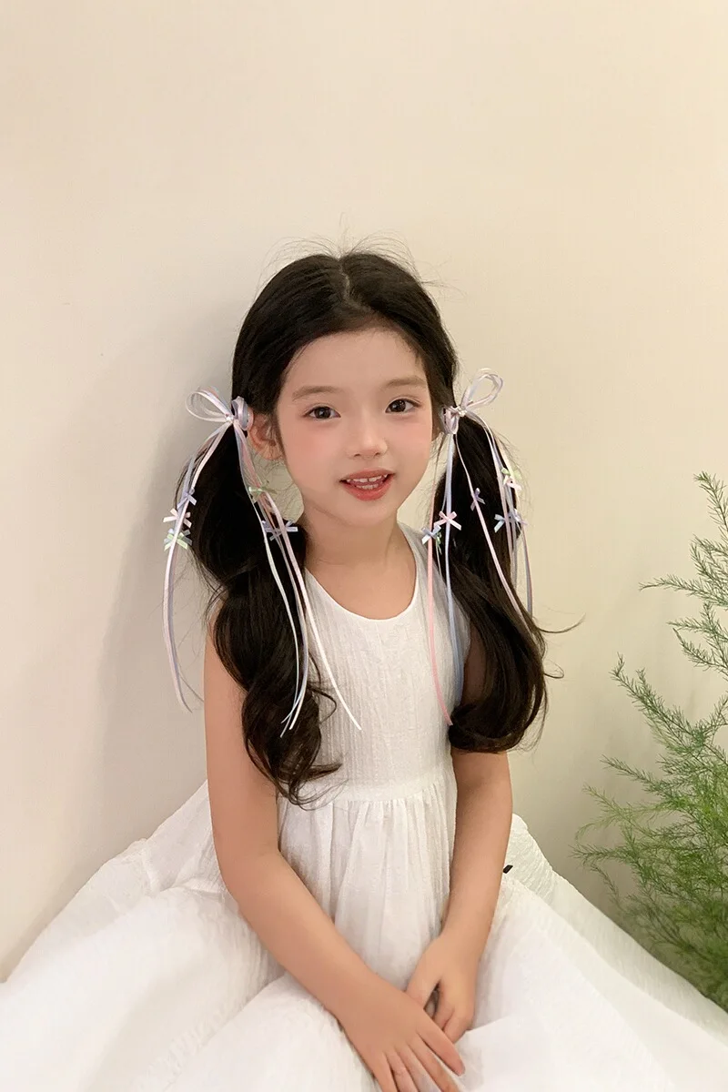 子供用バレエスタイルリボン付きヘアクリップ【古風デザイン・プリンセス向け・髪飾り】