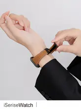 真皮リザード柄Apple Watchバンド【女性用・磁気留め具・夏用・41mm・45mm対応】