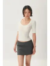 セクシーなミニスカート【低腰Aライン・春夏用・包臀デザイン・極上の柔らかさ】（セットアップ対応）