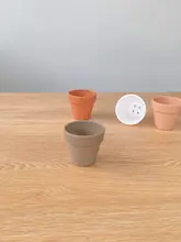 口径4.9cm ミニプラスチック多肉植物ポット【シンプルデザイン・陶器色・厚手】