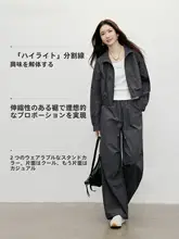 カジュアルなショートジャケット【落ち感のあるデザイン・長袖・立襟】（セットアップ対応）