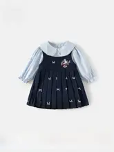 秋用子供用プリーツワンピース【学院風・春秋向け・女の子】（セットアップ対応）