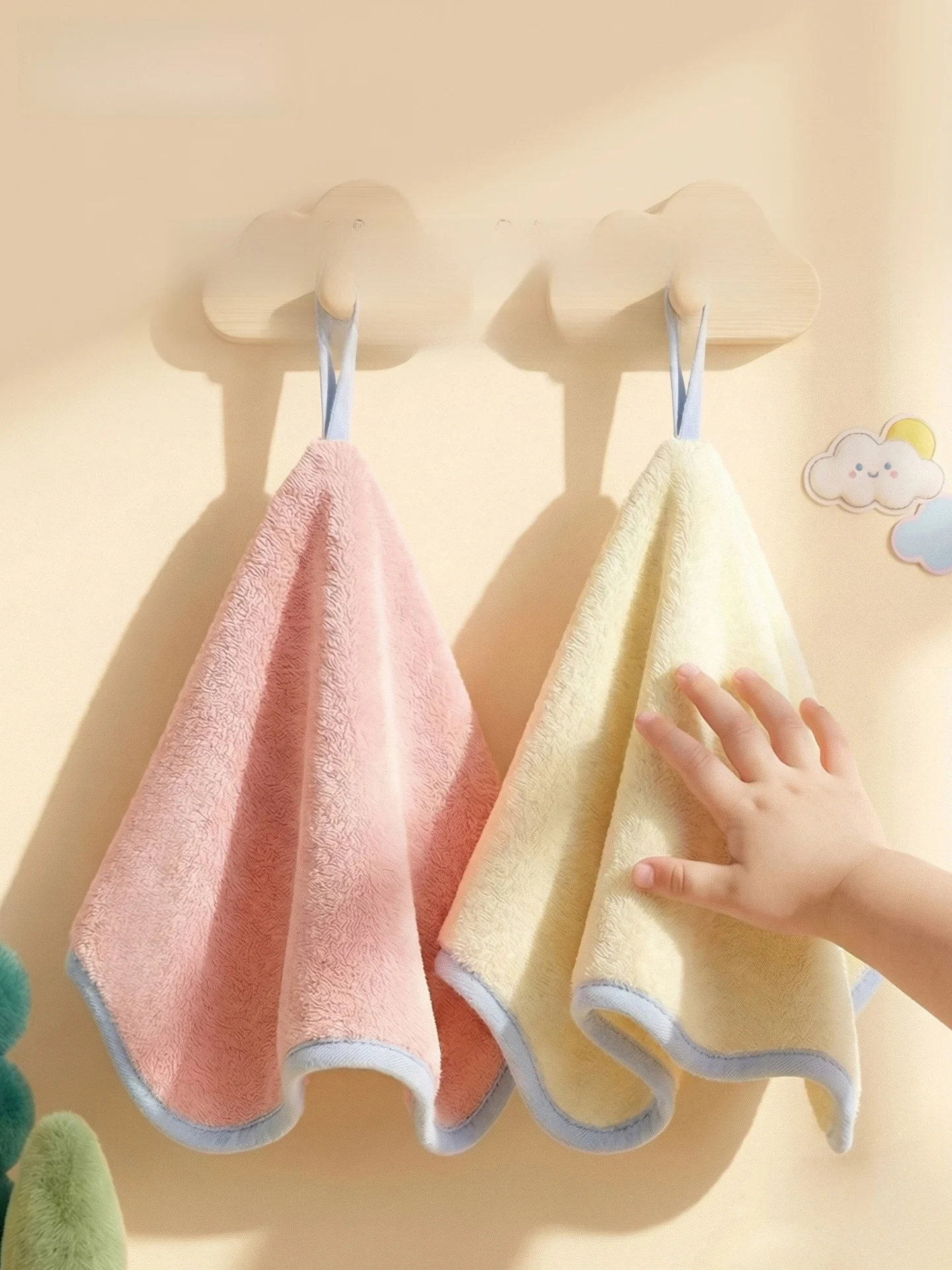 可愛い掛け式タオル：小清新デザインと10A抗菌が実現する家庭用タオルの使い方
