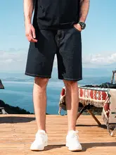 星空模様 デニムショートパンツ【男性用・ストレートシルエット・フィット・夏用】（セットアップ対応）