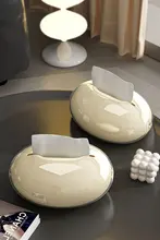 マグネット式ティッシュボックス【クリーム風・高級感・リビング用・おしゃれなテーブル設置】