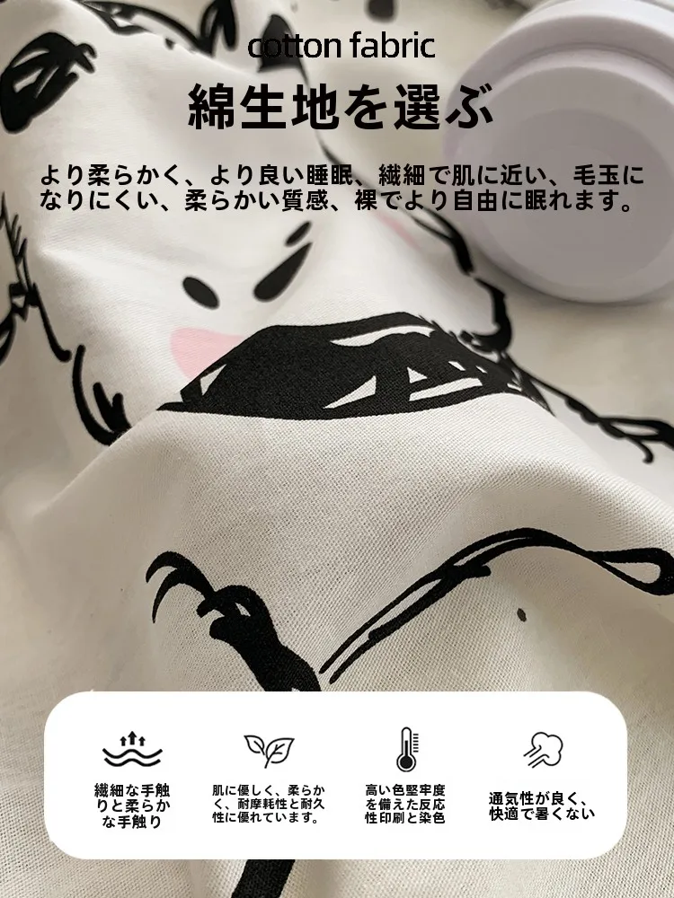かわいい犬デザインの全棉ベッドリネン：親しみやすく通気性の高い犬用寝具