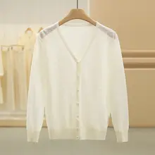 女性用 カーディガン【シンプルデザイン・フィット・ニット】