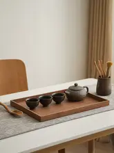 創造的な木製トレイ【長方形・ピザ・ティー・ケーキ用・家庭用】