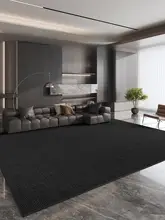 防水のリビング用ラグ【高級感・黒・お手入れ不要・ゲームルーム対応】