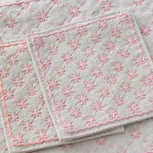 米字纹刺繍材料キット【コットンリネン素材・手作り用】