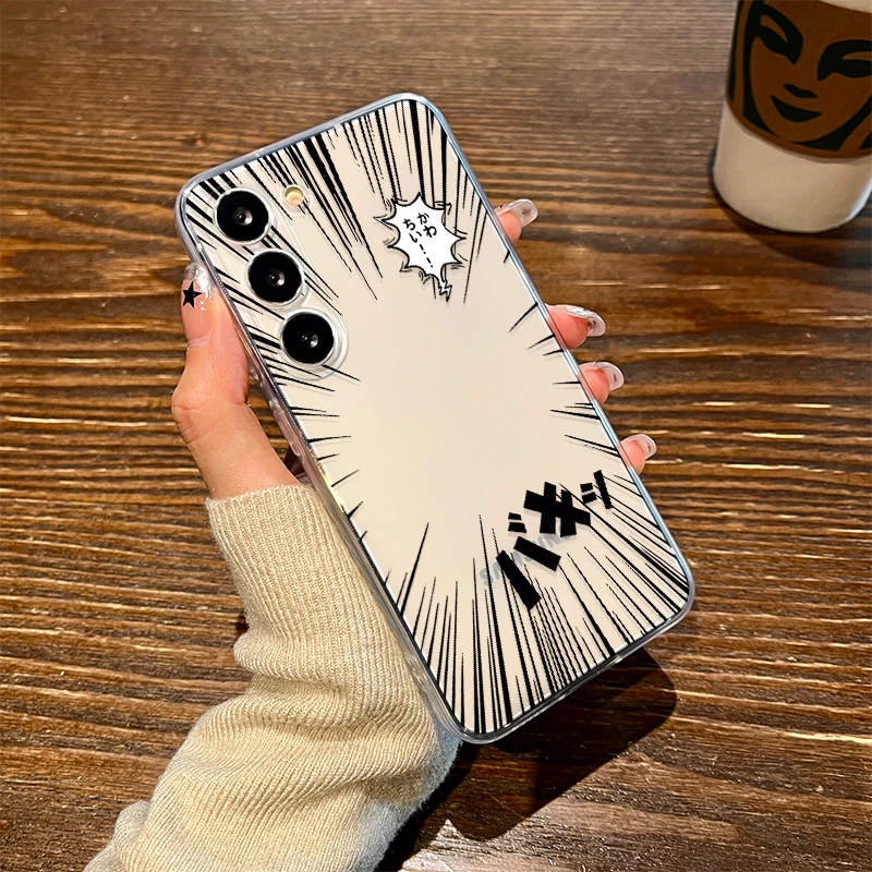 アニメコミック風ス マートフォンケース：シンプルなラインデザインで日本の漫画を楽しむ