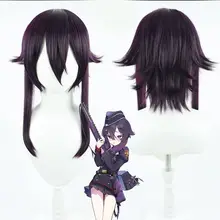 コスプレ用 ウィッグ【深紫色・伊草遥香デザイン】