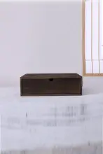 天然木製 デスク用化粧品収納ボックス【引き出し付き・オフィス文具・大容量・A4サイズファイル収納】