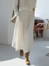 涼感のあるAラインサマースカート【小柄対応・フィット】