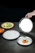食品用304ステンレス鋼製 平底浅皿【多用途・蒸し料理・焼き物】