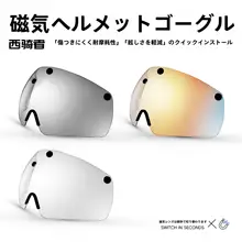 自転車用ヘルメットバイザー【マグネット式・調光レンズ・昼夜兼用】