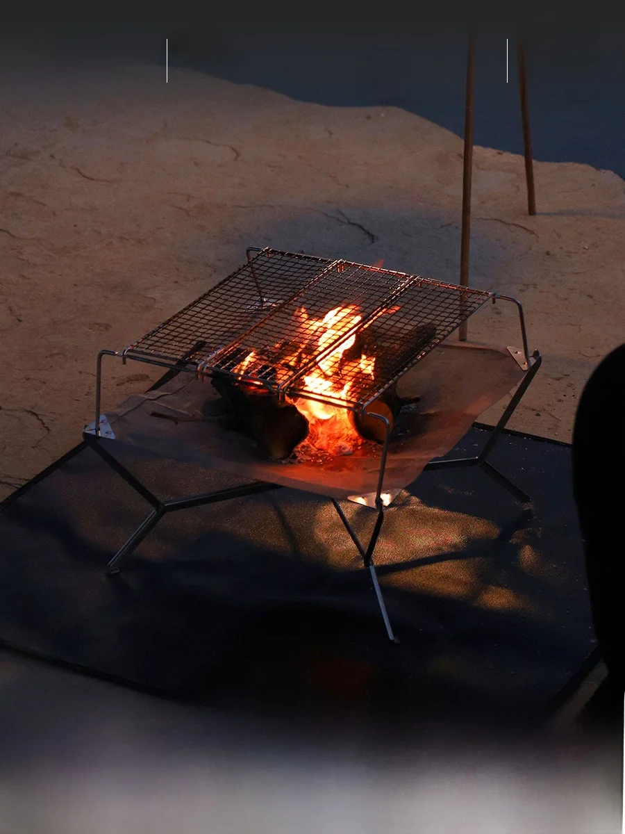 焚き火 照明 に最適なアイテムは？Fire-Mapleの超軽量折りたたみ焚き火台が解決するリアルな悩み