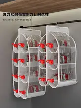 大容量ハンギングバッグ収納ポケット【透明仕切り・省スペース・防塵】